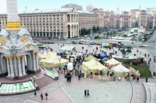 Милиция: палатки на Майдане ликвидировали из-за Нового года
