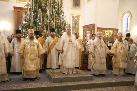 Соборное архиерейское богослужение в Неделю по Рождестве. Фото игумена Лазаря (Терещенко)