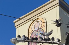 На Доме Культуры в Донецке установили икону 