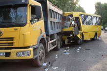 В ДТП в Харцызске пострадало 17 человек (ФОТО)