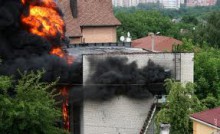 в Донецке горела трансформаторная подстанция