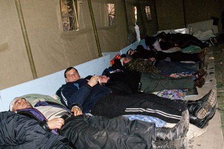 Акция протеста донецких чернобыльцев Акция протеста донецких чернобыльцев