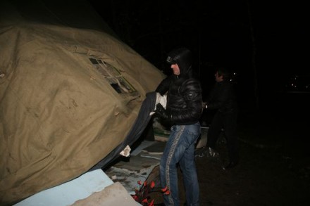В Донецке демонтировали все палатки "чернобыльцев"