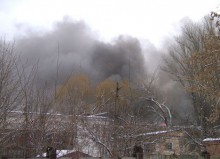 Крюковский вагоностроительный горит во второй раз