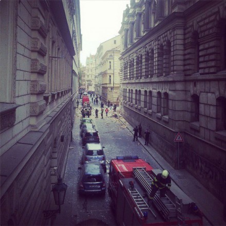 В центре Праги прогремел взрыв