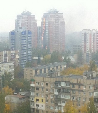 В центре Донецка горела элитная жилая новостройка