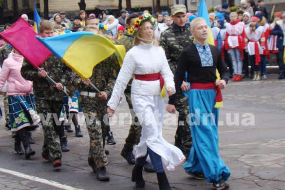 День защитника Украины в Покровске. Конкурс маршевой казацкой песни
