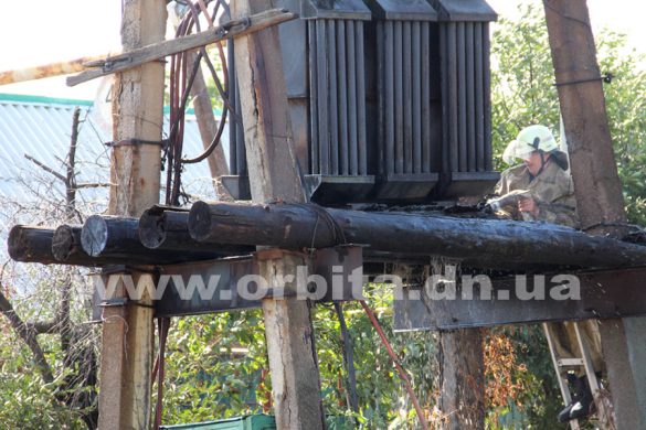 В Покровске горел трансформатор