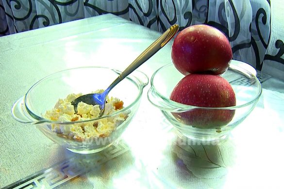 Готовим  вкусный десерт из печеных яблок с творогом