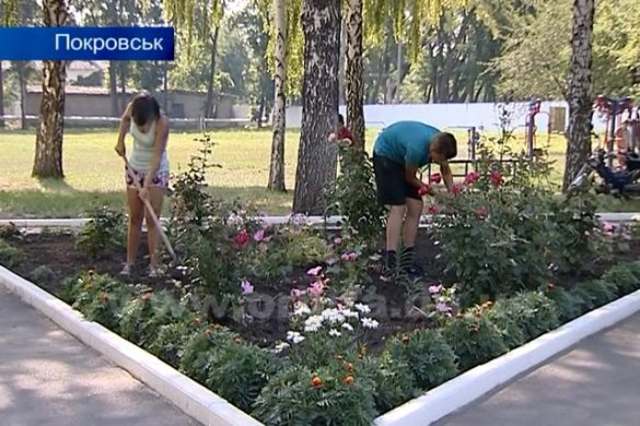 Покровські школярі беруть участь в оплачуваних громадських роботах
