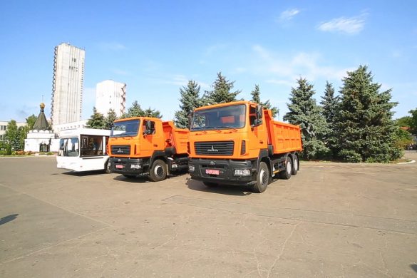 Новими автобусами та маневреними самоскидами поповнився автопарк АП «Укрбуд»