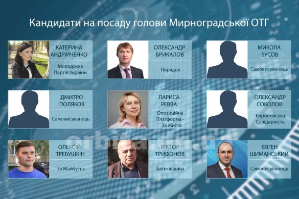 На посаду голови Мирноградської ОТГ претендують 9 кандидатів