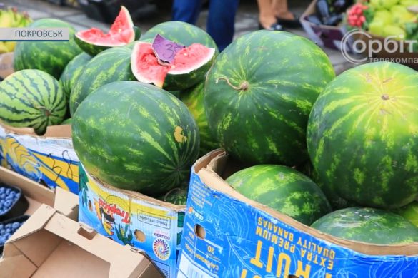 Доки місцеві кавуни ще стигнуть, на прилавках покровських ринків є закордонні