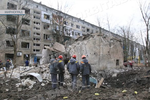 8 березня вночі окупанти здійснили масований ракетний обстріл Мирнограда
