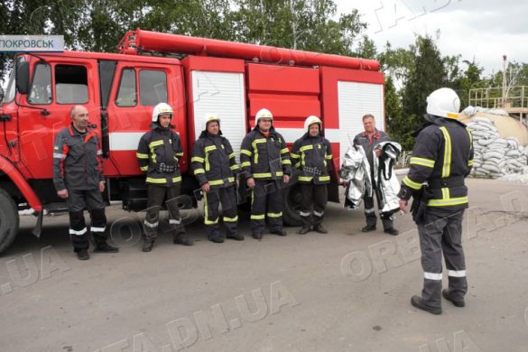 Пожежно-рятувальна команда ТД «Метінвест Покровськвугілля» провела чергові тренування